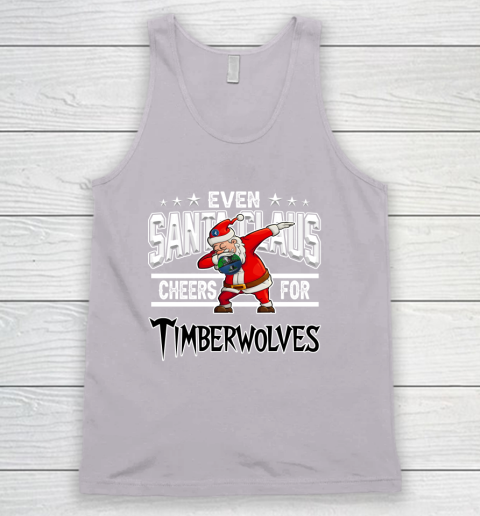 Minnesota Timberwolves Even Santa Claus Cheers For Christmas NBA Tank Top 3