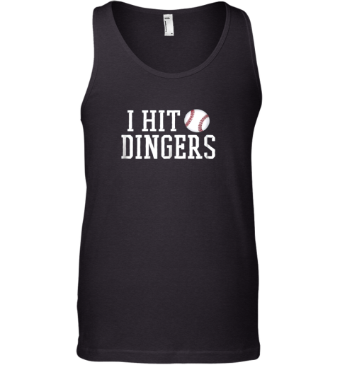 I Hit Dingers Shirt For Sluggers  Funny Baseball Tank Top