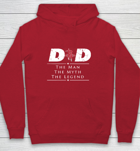 Houston Rockets NBA Basketball Dad The Man The Myth The Legend Youth Hoodie 7