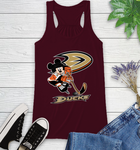 NHL Anaheim Ducks Mickey Mouse Disney Hockey T Shirt Racerback Tank 3