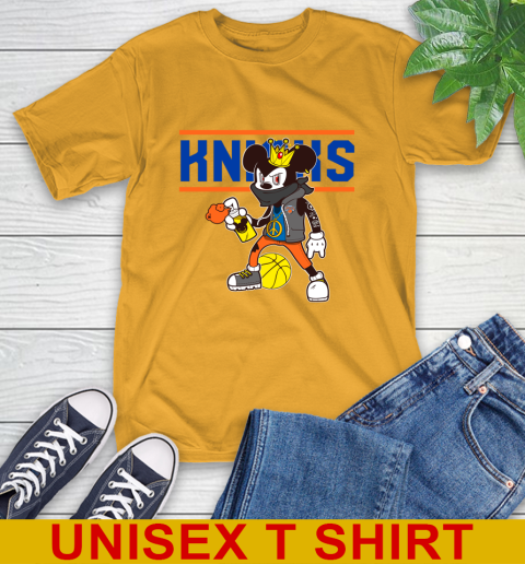 New York Knicks NBA Basketball Mickey Peace Sign Sports T-Shirt 3
