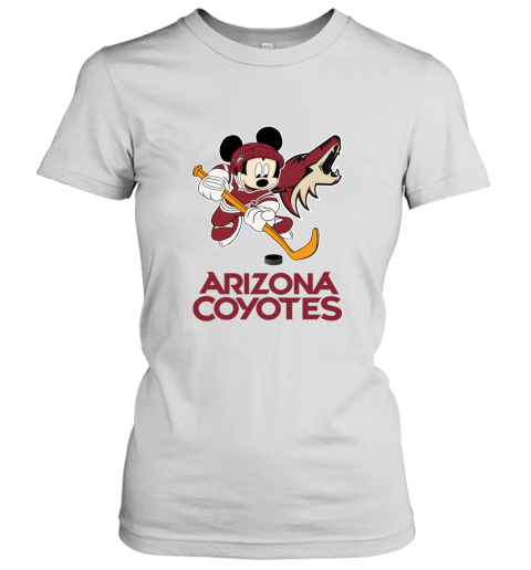 NHL Hockey Mickey Mouse Team Arizona Coyotes Women's T-Shirt