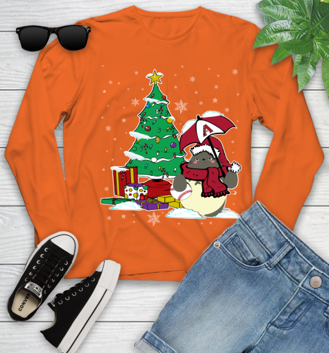Arizona Diamondbacks MLB Baseball Cute Tonari No Totoro Christmas Sports Youth Long Sleeve 3