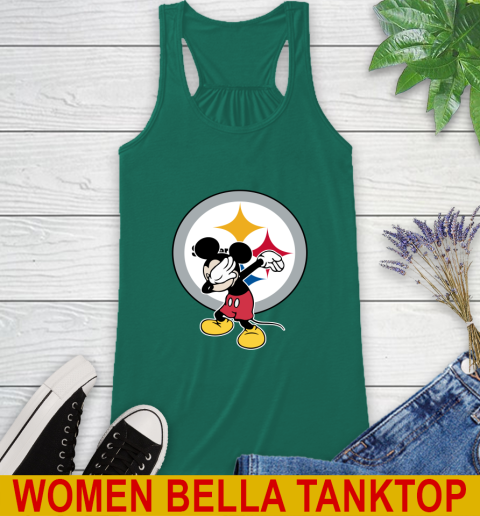 Pittsburgh Steelers NFL Football Dabbing Mickey Disney Sports Racerback Tank 7