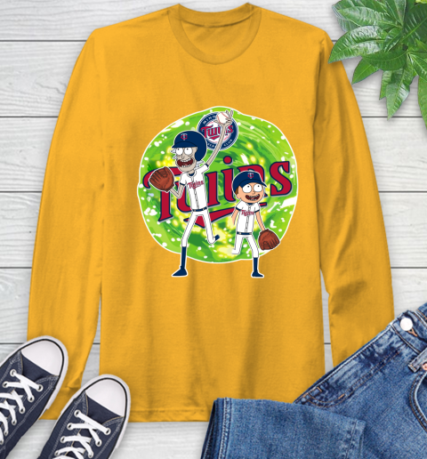 MLB Minnesota Twins Rick And Morty Baseball Sports Long Sleeve T-Shirt 3