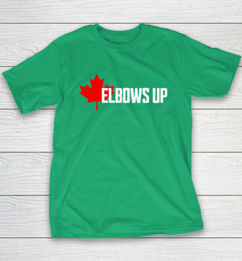 Elbows Up Canada True North Strong and Free Proud Canadian Youth T-Shirt 4