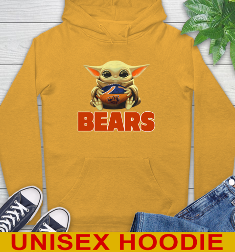NFL Football Chicago Bears Baby Yoda Star Wars Shirt Hoodie 3
