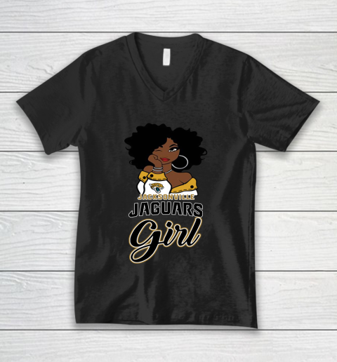 Jacksonville Jaguars Girl NFL V-Neck T-Shirt
