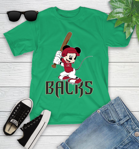 MLB Baseball Arizona Diamondbacks Cheerful Mickey Mouse Shirt Youth T-Shirt 6