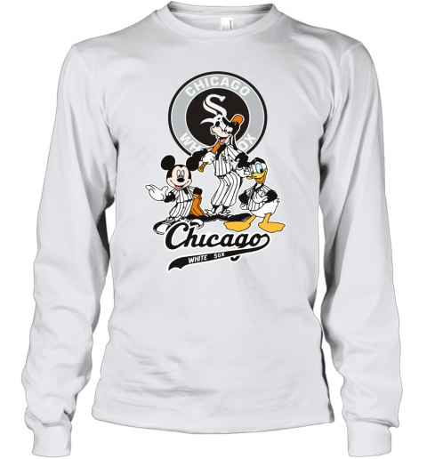 MLB Chicago White Sox Mickey Mouse Donald Duck Goofy Baseball Youth Long Sleeve