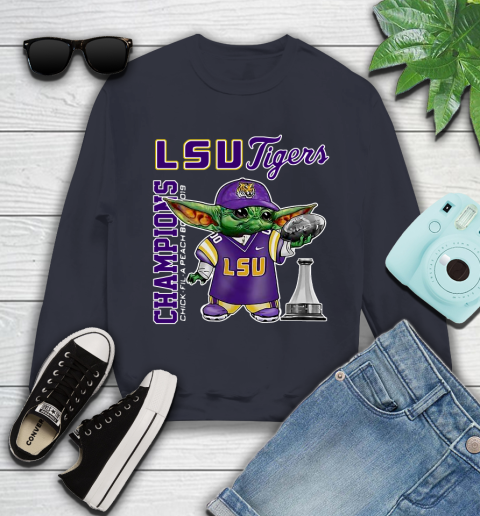 Baby Yoda LSU Tigers Champion Shirt 115