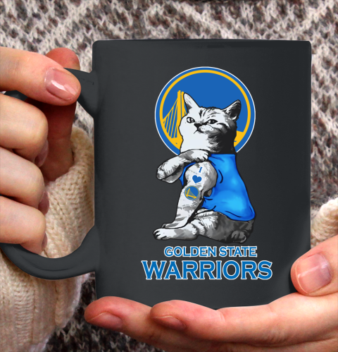 NBA Basketball My Cat Loves Golden State Warriors Ceramic Mug 11oz