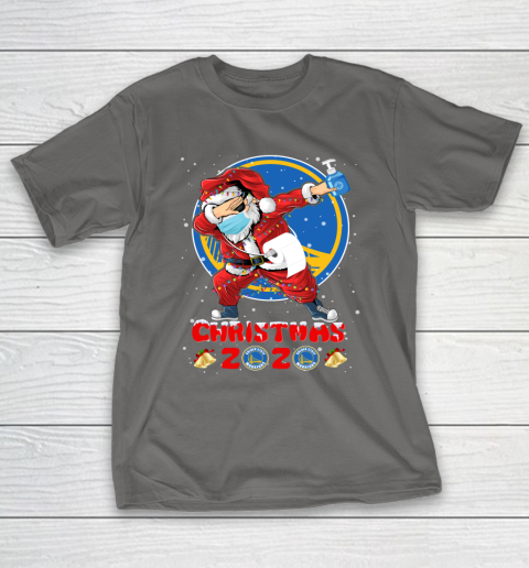Golden State Warriors Funny Santa Claus Dabbing Christmas 2020 NBA T-Shirt 8