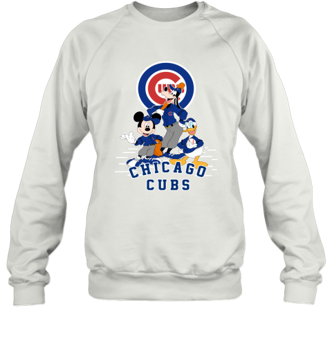 Chicago Cubs Mickey Donald And Goofy Baseball Sweatshirt
