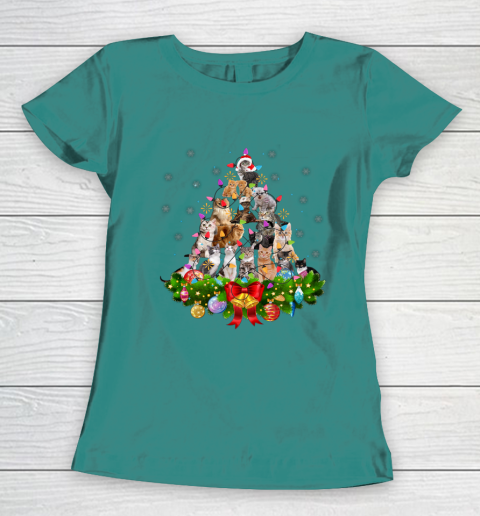 Funny Cat Christmas Tree Xmas Gifts Women's T-Shirt 10