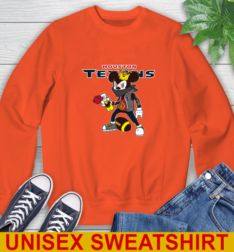 Houston Texans NFL Football Mickey Peace Sign Sports Sweatshirt 4