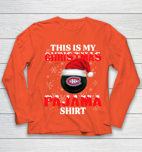 Montreal Canadiens This Is My Christmas Pajama Shirt NHL Youth Long Sleeve 3