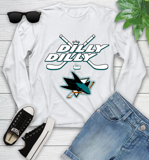 NHL San Jose Sharks Dilly Dilly Hockey Sports Youth Long Sleeve