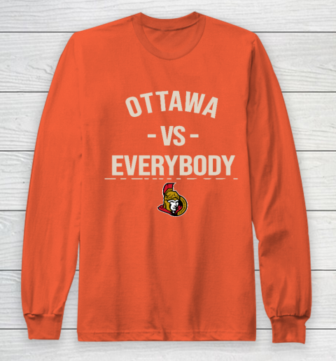 Ottawa Senators Vs Everybody Long Sleeve T-Shirt 3