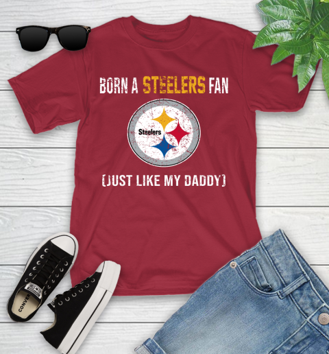 NFL Pittsburgh Steelers Football Loyal Fan Just Like My Daddy Shirt Youth T-Shirt 12
