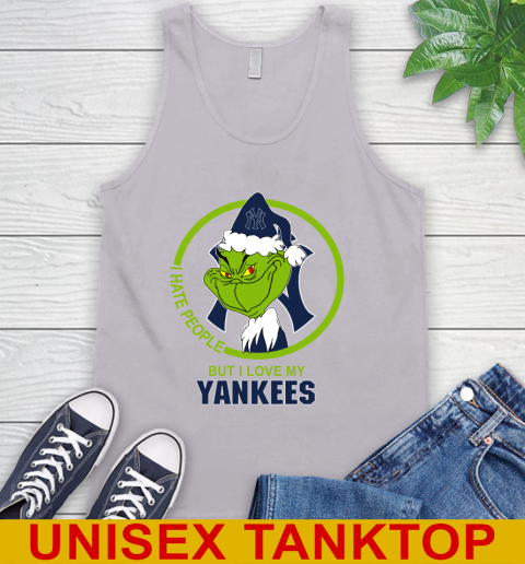 New York Yankees MLB Christmas Grinch I Hate People But I Love My Favorite Baseball Team Tank Top 4