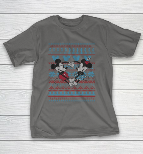 Disney Mickey And Minnie Mouse Christmas Ugly Sweater Style T-Shirt 8