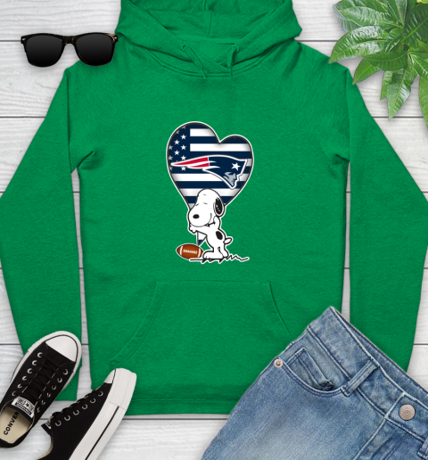 New England Patriots NFL Football The Peanuts Movie Adorable Snoopy Youth Hoodie 7