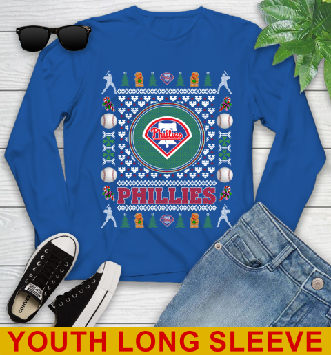 Philadelphia Phillies Merry Christmas MLB Baseball Loyal Fan Youth Long Sleeve 10
