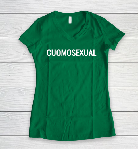 Cuomosexual T Shirt Andrew Cuomo for President Women's V-Neck T-Shirt 3