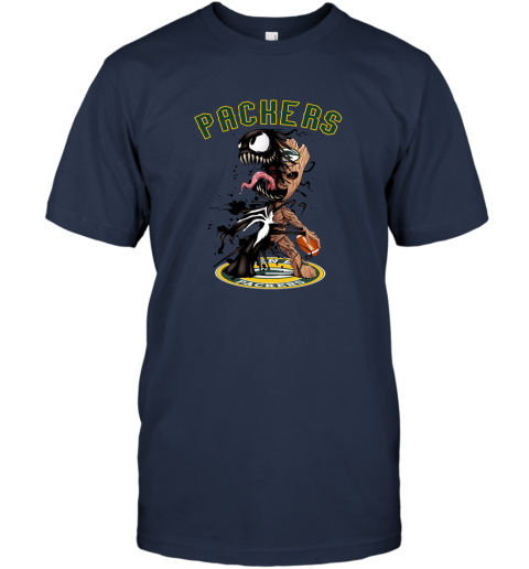 NFL Green Bay Packers Football Venom Groot Guardians Of The Galaxy n1LyuTqLLVz classic t shirt 2 95 151514 front navy