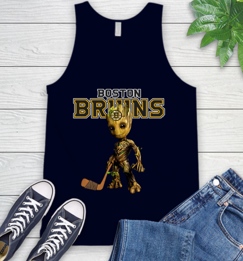 Boston Bruins NHL Hockey Groot Marvel Guardians Of The Galaxy Tank Top 3