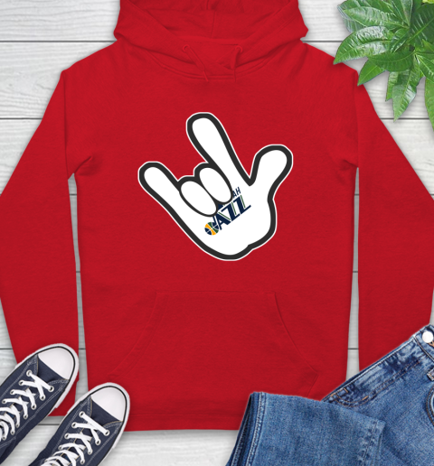 Utah Jazz NBA Basketball Mickey Rock Hand Disney Hoodie 10