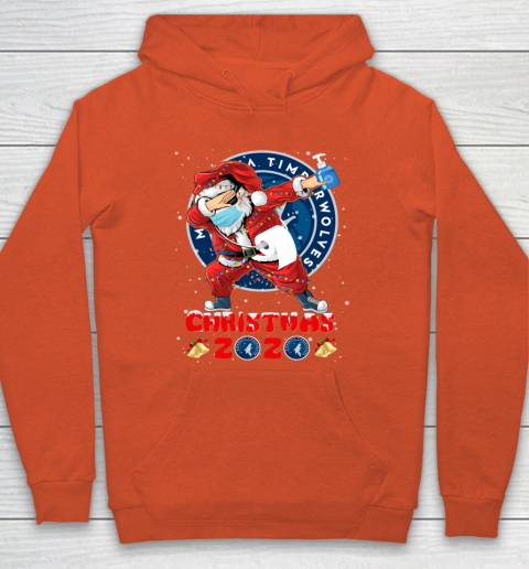 Minnesota Timberwolves Funny Santa Claus Dabbing Christmas 2020 NBA Hoodie 3