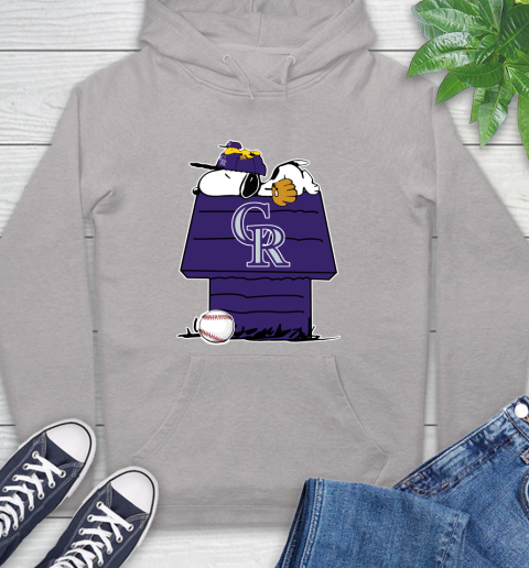 MLB Colorado Rockies Snoopy Woodstock The Peanuts Movie Baseball T Shirt Hoodie 12