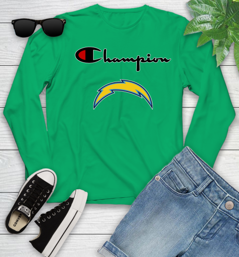 NFL Football Los Angeles Chargers Champion Shirt Youth Long Sleeve 4