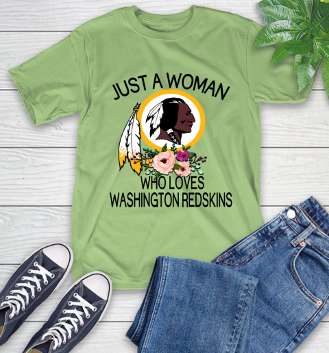 NFL Just A Woman Who Loves Washington Redskins Football Sports T-Shirt 9