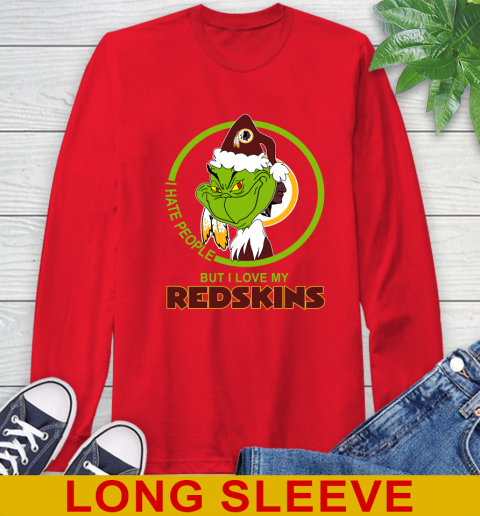 Washington Redskins NFL Christmas Grinch I Hate People But I Love
