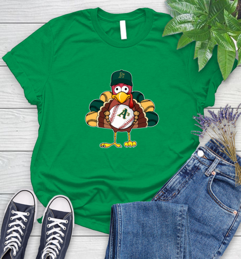 Oakland Athletics Turkey thanksgiving Women's T-Shirt 7 Oakland Athletics Turkey thanksgiving Women's T-Shirt - Image 7