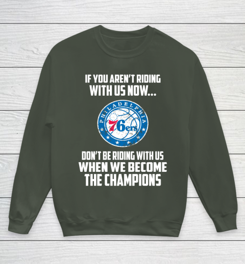 NBA Philadelphia 76ers Basketball We Become The Champions Youth Sweatshirt 8