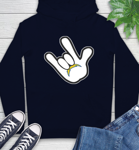 San Diego Chargers NFL Football Mickey Rock Hand Disney Hoodie 4