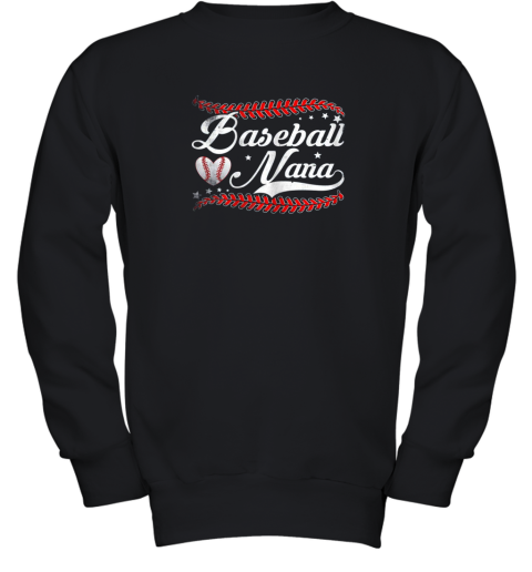 Baseball Nana Shirt Baseball Grandma Gift Shirt Mothers Day Youth Sweatshirt