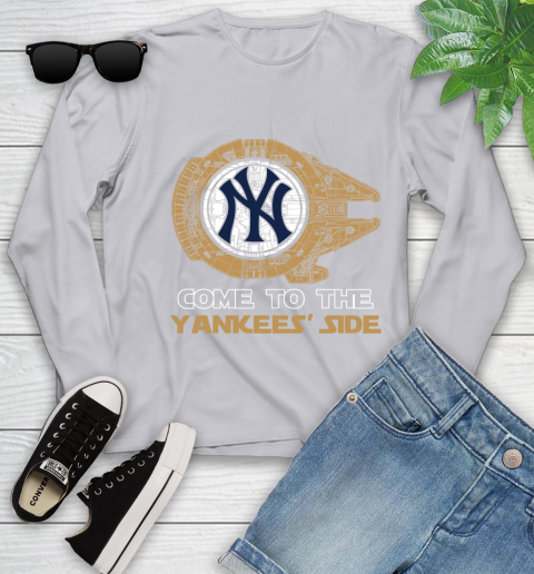 MLB Come To The New York Yankees Sox Side Star Wars Baseball Sports Youth Long Sleeve 5