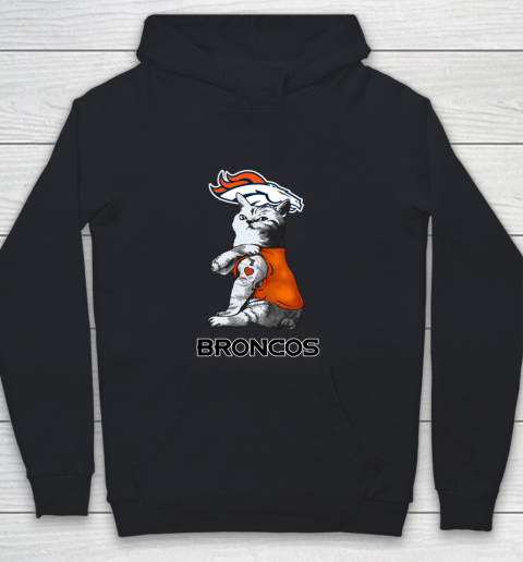 NFL Football My Cat Loves Denver Broncos Youth Hoodie