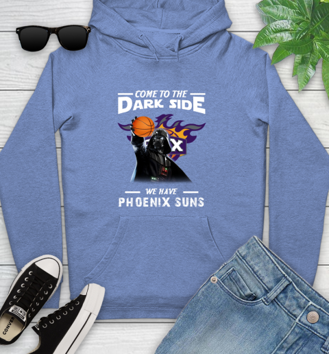 NBA Come To The Dark Side We Have Phoenix Suns Star Wars Darth Vader Basketball Youth Hoodie 13