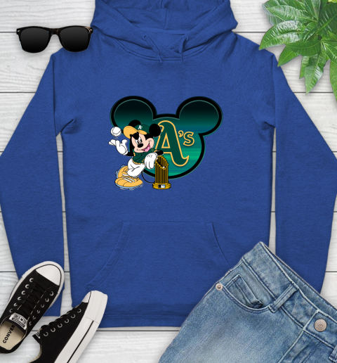 MLB Oakland Athletics The Commissioner's Trophy Mickey Mouse Disney Youth Hoodie 9
