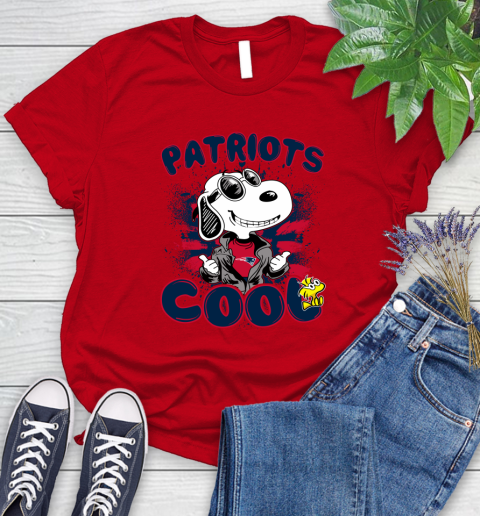 NFL Football New England Patriots Cool Snoopy Shirt Women's T-Shirt 11
