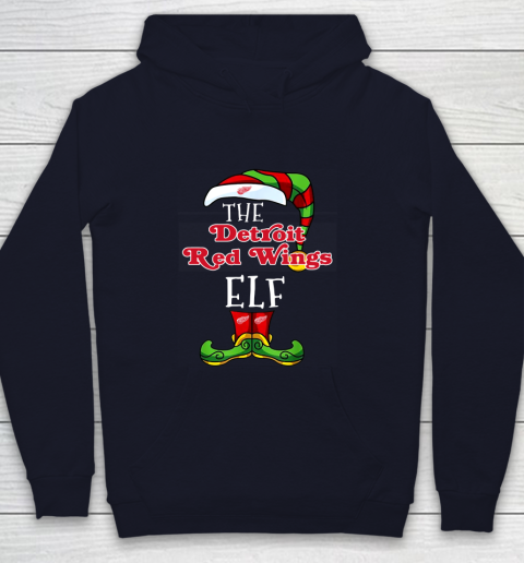 Detroit Red Wings Christmas ELF Funny NHL Youth Hoodie 2