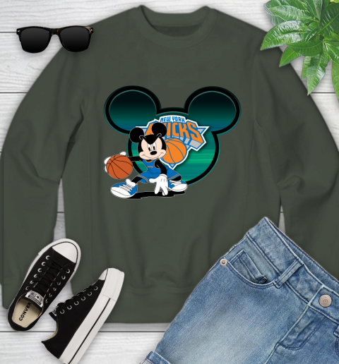 NBA New York Knicks Mickey Mouse Disney Basketball Youth Sweatshirt 11 NBA New York Knicks Mickey Mouse Disney Basketball Youth Sweatshirt - Image 11