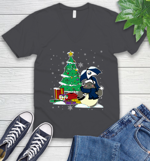 Buffalo Sabres NHL Hockey Cute Tonari No Totoro Christmas Sports V-Neck T-Shirt 4