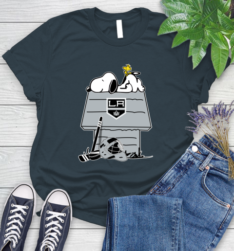 Los Angeles Kings NHL Hockey Snoopy Woodstock The Peanuts Movie Women's T-Shirt 8
